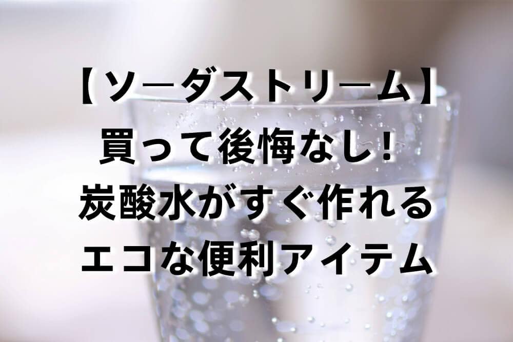 【ソーダストリーム】買って後悔なし!炭酸水がすぐ作れるエコな便利アイテム