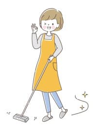 モップをかける